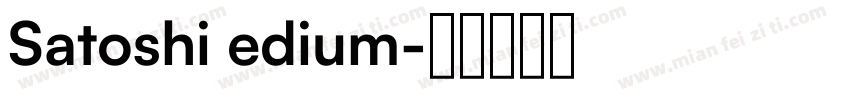 Satoshi edium字体转换